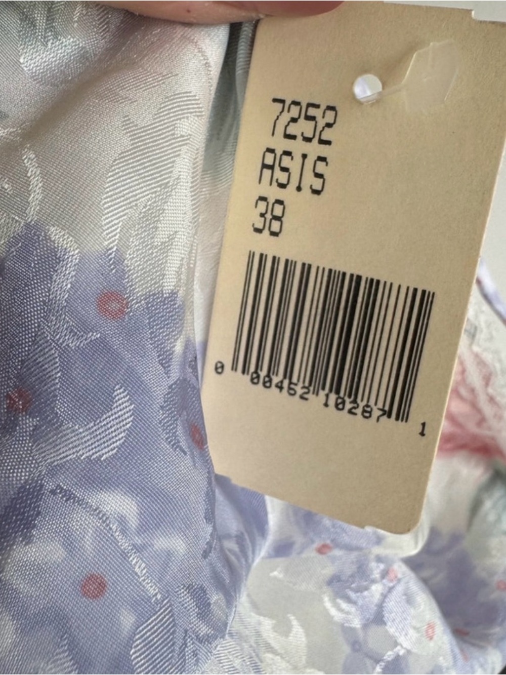Vintage Lace Trim Floral Satin Camisole in Cream and Pastel Floral Slip Top - Picture 7 of 10